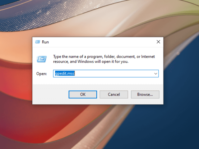 Group Policy editor window
