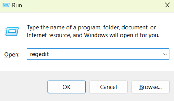 Open Registry Editor